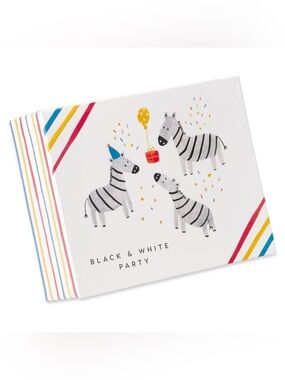 Black & White Party Zebra Napkins - Multicolor Accents